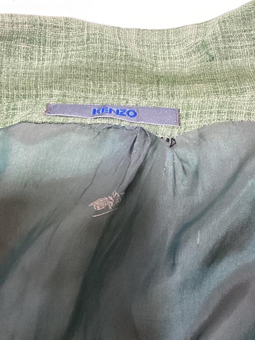 KENZO（ケンゾー）KENZO (ケンゾー) 3Bリネン混ジャケット グリーン サイズ:52の古着・服飾アイテム