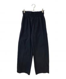 JOURNAL STANDARD（ジャーナルスタンダード）の古着「リネンナイロンストレッチワイドパンツ」｜ブラック