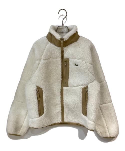 LACOSTE（ラコステ）LACOSTE (ラコステ) ベーシックシェルパフリースジャケット / ボアブルゾン ホワイト サイズ:Sの古着・服飾アイテム
