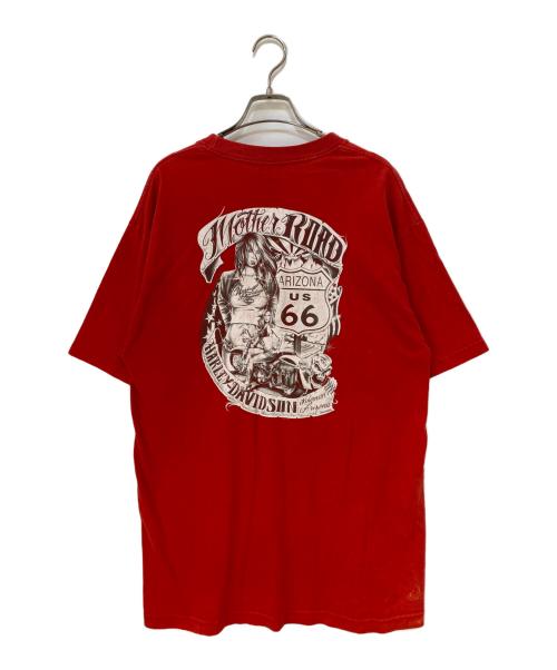 HARLEY-DAVIDSON（ハーレーダビッドソン）HARLEY-DAVIDSON (ハーレーダビッドソン) MOTHER ROAD プリントTシャツ レッド サイズ:Lの古着・服飾アイテム
