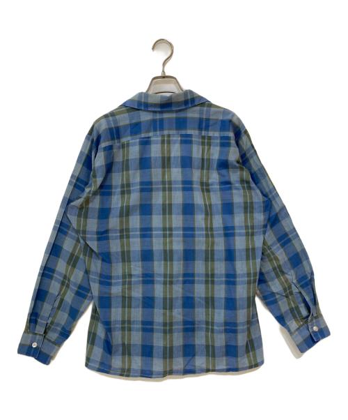 ARROW（アロー）ARROW (アロー) 60-70s USA製 ヴィンテージチェックシャツ ブルー サイズ:Mの古着・服飾アイテム