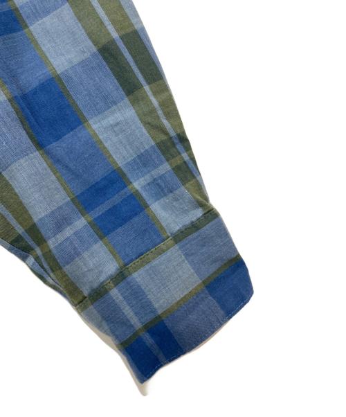 ARROW（アロー）ARROW (アロー) 60-70s USA製 ヴィンテージチェックシャツ ブルー サイズ:Mの古着・服飾アイテム