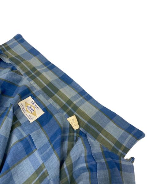 ARROW（アロー）ARROW (アロー) 60-70s USA製 ヴィンテージチェックシャツ ブルー サイズ:Mの古着・服飾アイテム