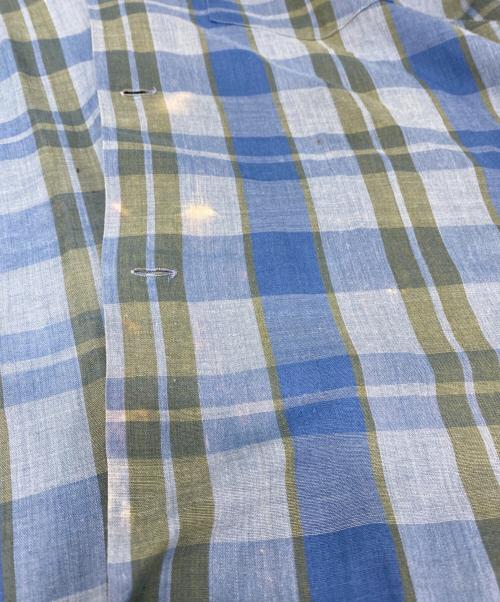 ARROW（アロー）ARROW (アロー) 60-70s USA製 ヴィンテージチェックシャツ ブルー サイズ:Mの古着・服飾アイテム