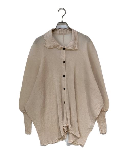 me ISSEY MIYAKE（ミーイッセイ ミヤケ）me ISSEY MIYAKE (ミーイッセイ ミヤケ) 長袖ブラウス ベージュ サイズ:Freeの古着・服飾アイテム