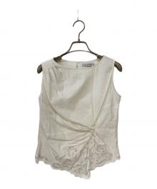 laube blanc（ローブブラン）の古着「Orchid Cutwork Twist top」｜アイボリー