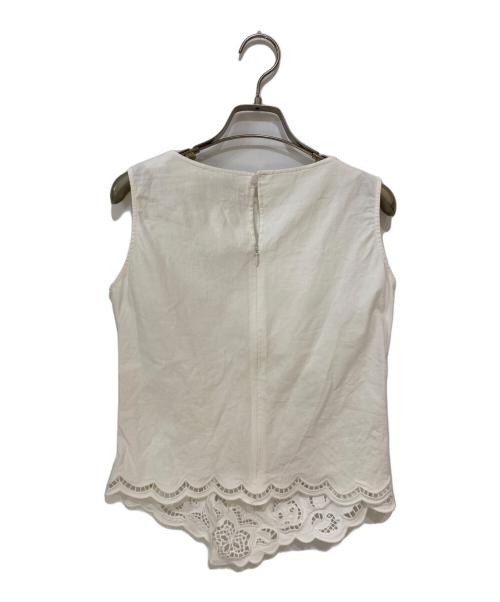 laube blanc（ローブブラン）laube blanc (ローブブラン) Orchid Cutwork Twist top アイボリー サイズ:Mの古着・服飾アイテム