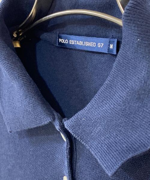 POLO ESTABLISHED 67（ポロ・エスタブリッシュト・シックスティセブン）POLO ESTABLISHED 67 (ポロ・エスタブリッシュト・シックスティセブン) ラインストーンビッグポニーポロシャツ ネイビー サイズ:Mの古着・服飾アイテム