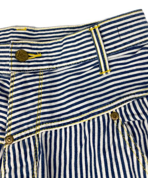 LEE（リー）LEE (リー) mercibeaucoup (メルシーボークー) ストライプ サルエルデニムパンツ ホワイト×ブルー サイズ:Mの古着・服飾アイテム