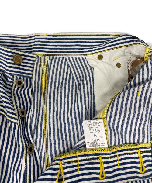 LEE（リー）LEE (リー) mercibeaucoup (メルシーボークー) ストライプ サルエルデニムパンツ ホワイト×ブルー サイズ:Mの古着・服飾アイテム