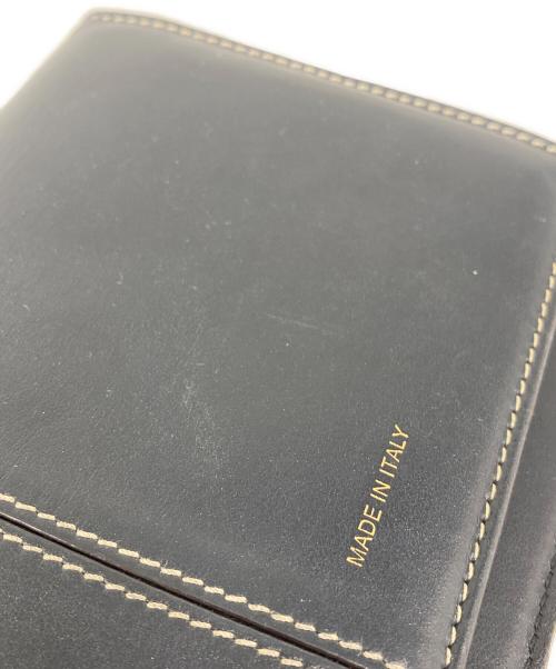 CELINE（セリーヌ）CELINE (セリーヌ) ステッチデザイン ロングウォレット ネイビーの古着・服飾アイテム