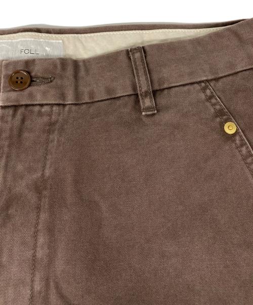 FOLL（フォル）FOLL (フォル) brushed deep bio wardrobe chino ブラウン サイズ:3の古着・服飾アイテム