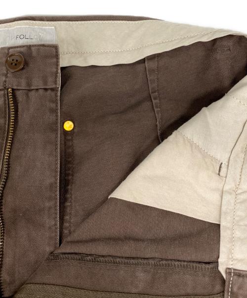 FOLL（フォル）FOLL (フォル) brushed deep bio wardrobe chino ブラウン サイズ:3の古着・服飾アイテム