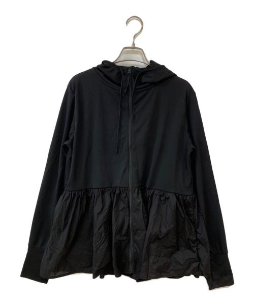 UNFILO（アンフィーロ）UNFILO (アンフィーロ) UVカット ラッシュガード ペプラムフーディ ブラック サイズ:Mの古着・服飾アイテム