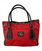 BURBERRY BLUE LABELバーバリー ブルー レーベル）の古着「ノバチェックトートバッグ」｜レッド