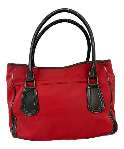 BURBERRY BLUE LABEL（バーバリー ブルー レーベル）BURBERRY BLUE LABEL (バーバリー ブルー レーベル) ノバチェックトートバッグ レッドの古着・服飾アイテム