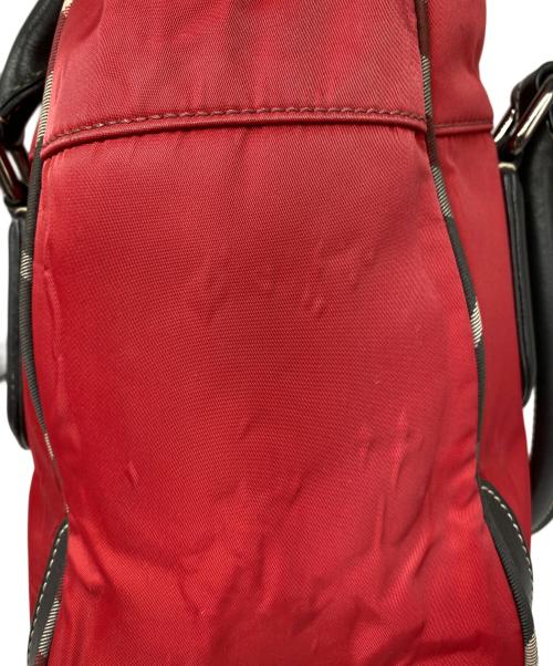BURBERRY BLUE LABEL（バーバリー ブルー レーベル）BURBERRY BLUE LABEL (バーバリー ブルー レーベル) ノバチェックトートバッグ レッドの古着・服飾アイテム