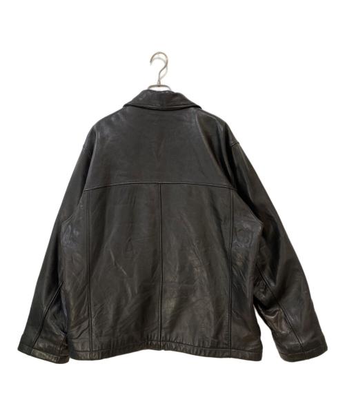 DOCKERS（ドッカーズ）DOCKERS (ドッカーズ) 90s 裏地キルティング レザージャケット ブラック サイズ:Lの古着・服飾アイテム