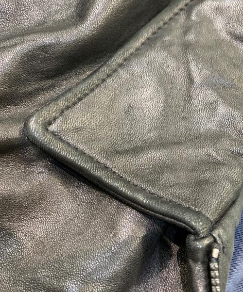 DOCKERS（ドッカーズ）DOCKERS (ドッカーズ) 90s 裏地キルティング レザージャケット ブラック サイズ:Lの古着・服飾アイテム