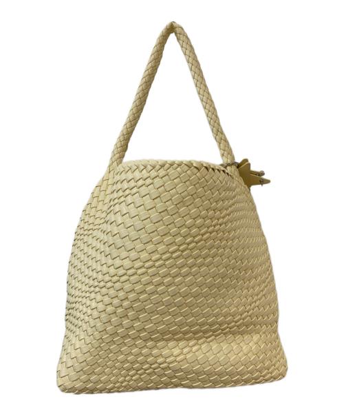 ECoDAY（エコデイ）ECoDAY (エコデイ) Glossy Woven Tote Bag ベージュの古着・服飾アイテム
