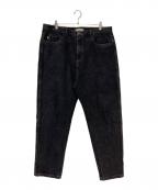 S/DOUBLEエスダブル）の古着「Embroidered Denim Standard Jean」｜フェードブラック