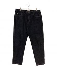 S/DOUBLE（エスダブル）の古着「Embroidered Denim Standard Jean」｜フェードブラック