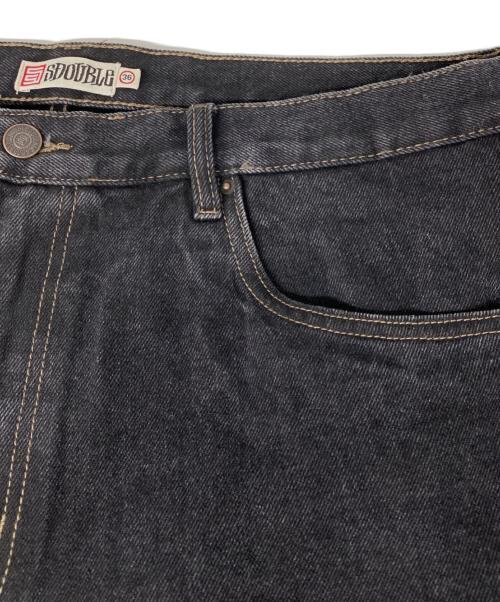 S/DOUBLE（エスダブル）S/DOUBLE (エスダブル) Embroidered Denim Standard Jean フェードブラック サイズ:91cm (W36)の古着・服飾アイテム