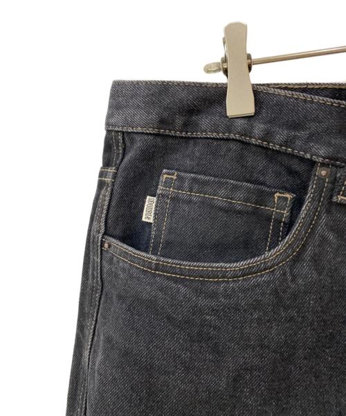 S/DOUBLE（エスダブル）S/DOUBLE (エスダブル) Embroidered Denim Standard Jean フェードブラック サイズ:91cm (W36)の古着・服飾アイテム