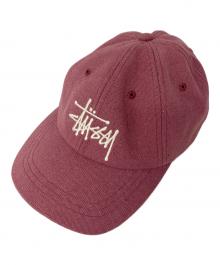 stussy（ステューシー）の古着「Canvas Big Basic Low Pro Cap」｜ピンク
