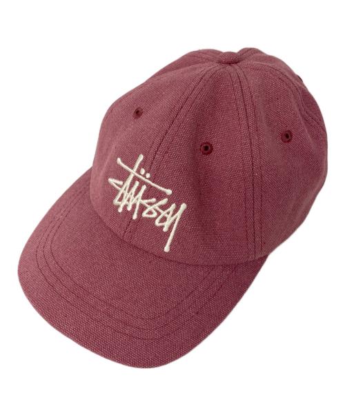 stussy（ステューシー）stussy (ステューシー) Canvas Big Basic Low Pro Cap ピンクの古着・服飾アイテム