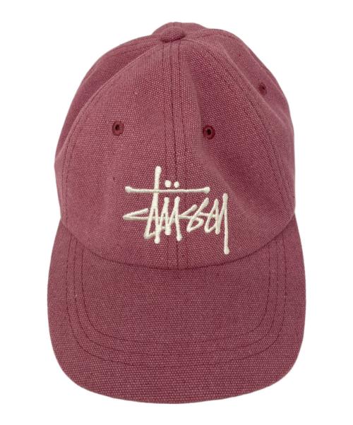 stussy（ステューシー）stussy (ステューシー) Canvas Big Basic Low Pro Cap ピンクの古着・服飾アイテム