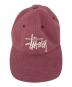 中古・古着 stussy (ステューシー) Canvas Big Basic Low Pro Cap ピンク：6000円