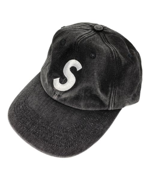 SUPREME（シュプリーム）SUPREME (シュプリーム) 25FW Pigment Coated S Logo 6-Panel キャップ ブラックの古着・服飾アイテム