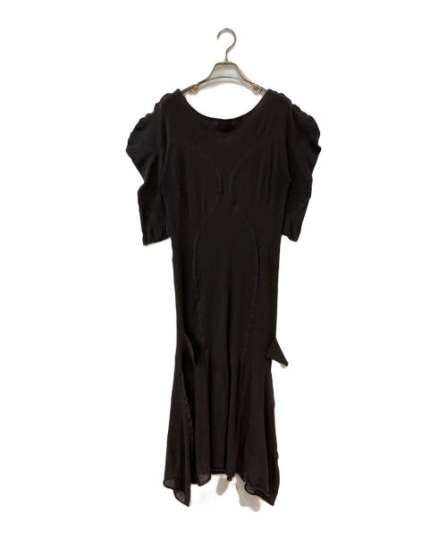 ISSEY MIYAKE（イッセイミヤケ）ISSEY MIYAKE (イッセイミヤケ) 変形ニットワンピース ブラウン サイズ:なしの古着・服飾アイテム