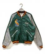 TAILOR東洋テーラートウヨウ）の古着「SOUVENIR JACKET サテン×サテン リバーシブルスカジャン」｜グリーン