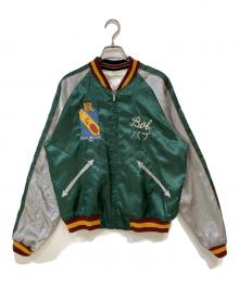 TAILOR東洋（テーラートウヨウ）の古着「SOUVENIR JACKET サテン×サテン リバーシブルスカジャン」｜グリーン