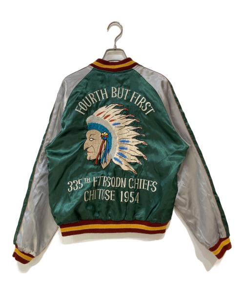 TAILOR東洋（テーラートウヨウ）TAILOR東洋 (テーラートウヨウ) SOUVENIR JACKET サテン×サテン リバーシブルスカジャン グリーン サイズ:Mの古着・服飾アイテム