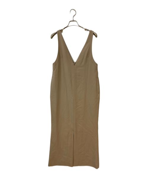 Noble（ノーブル）Noble (ノーブル) ウールミルドVネックワンピース ベージュ サイズ:36の古着・服飾アイテム