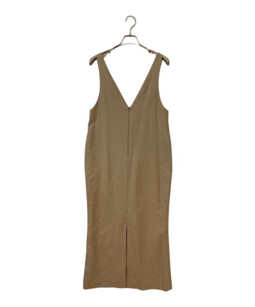 Noble（ノーブル）Noble (ノーブル) ウールミルドVネックワンピース ベージュ サイズ:36の古着・服飾アイテム