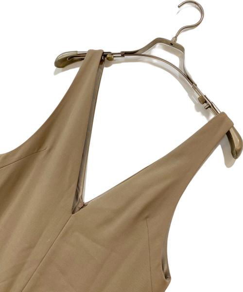 Noble（ノーブル）Noble (ノーブル) ウールミルドVネックワンピース ベージュ サイズ:36の古着・服飾アイテム