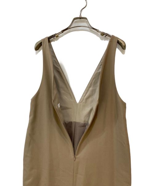Noble（ノーブル）Noble (ノーブル) ウールミルドVネックワンピース ベージュ サイズ:36の古着・服飾アイテム