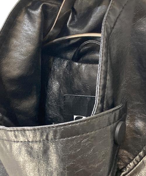 ZARA（ザラ）ZARA (ザラ) オーバーサイズ フェイクレザージャケット ブラック サイズ:Mの古着・服飾アイテム