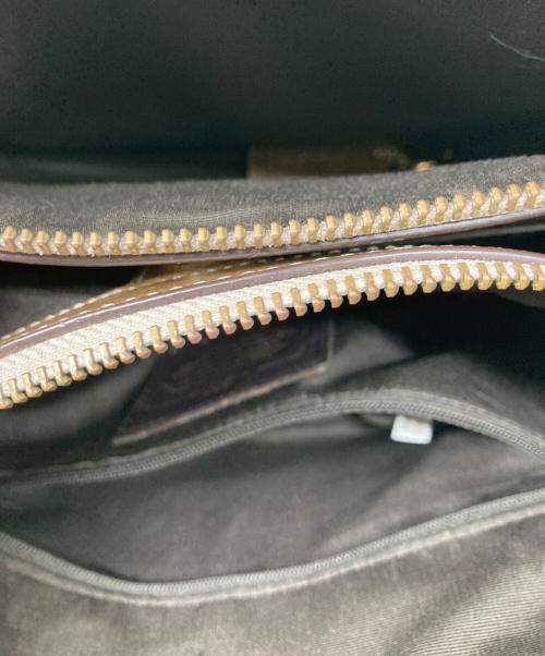 COACH（コーチ）COACH (コーチ) Small Christie Carryall メタリックレザー 2WAYショルダーバッグ ベージュの古着・服飾アイテム