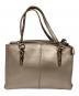 COACH (コーチ) Small Christie Carryall メタリックレザー 2WAYショルダーバッグ ベージュ：5000円