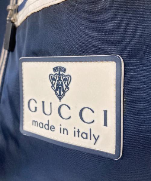 GUCCI（グッチ）GUCCI (グッチ) ヒステリア ロゴ ナイロントートバッグ ネイビーの古着・服飾アイテム