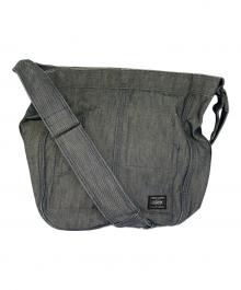 PORTER（ポーター）の古着「DEEPER SHOULDER BAG」｜インディゴ