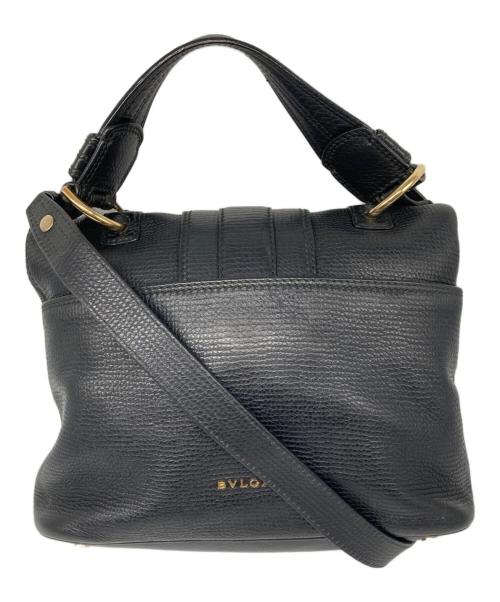 BVLGARI（ブルガリ）BVLGARI (ブルガリ) Leoni 2Way ハンドバッグ ブラックの古着・服飾アイテム