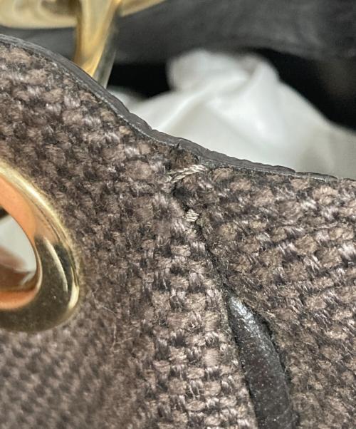 GUCCI（グッチ）GUCCI (グッチ) キャンバスワンショルダーバッグ ブラウンの古着・服飾アイテム