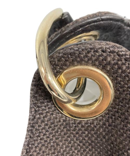GUCCI（グッチ）GUCCI (グッチ) キャンバスワンショルダーバッグ ブラウンの古着・服飾アイテム