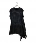 DIESELディーゼル）の古着「DRESS-PANNEL ノースリーブワンピース」｜ブラック